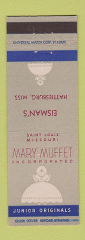 Matchbook Cover - Mary Muffet Women's Clothes Hattiesburg MS Eisman's