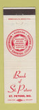 Matchbook Cover - Bank of St Peters MO