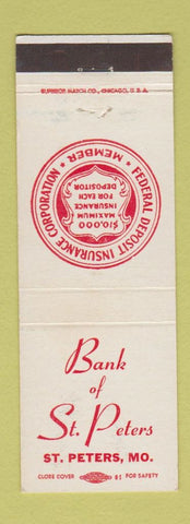 Matchbook Cover - Bank of St Peters MO