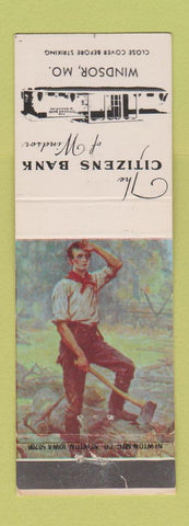 Matchbook Cover - Citizens Bank of Windsor MO Abraham Lincoln