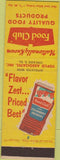 Matchbook Cover - Food Club Strawberry Preserves jelly Chicago iL