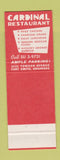 Matchbook Cover - Cardinal Restaurant Fort Smith AR