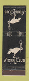 Matchbook Cover - Stork Club New York City