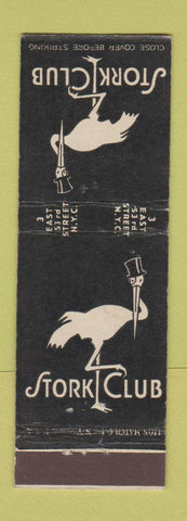 Matchbook Cover - Stork Club New York City