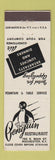 Matchbook Cover - Penguin Restaurant Rochester NY