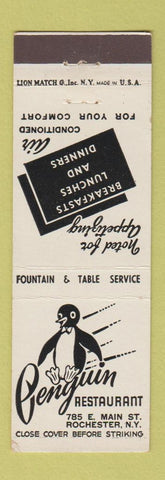 Matchbook Cover - Penguin Restaurant Rochester NY