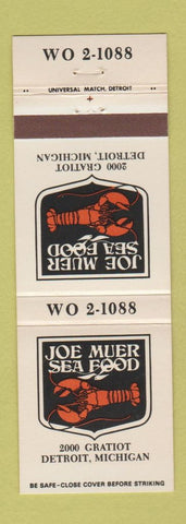Matchbook Cover - Joe Muer Seafood Detroit MI WEAR