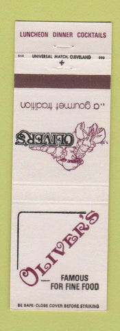 Matchbook Cover - Oliver's Restaurant Cleveland Akron Medina OH