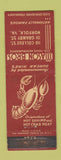 Matchbook Cover - Mason Bros  Restaurant Seafood lobster Norfolk VA WEAR