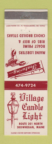 Matchbook Cover - Village Candle Light Skowhegan ME