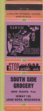 Matchbook Cover - South Side Grocery Lone Rock wI