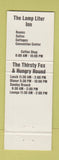 Matchbook Cover - Thirsty Fox and Hungry Hound Visalia CA