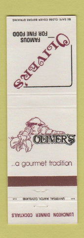 Matchbook Cover - Oliver's Restaurant Cleveland Akron Medina OH