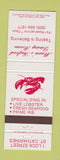 Matchbook Cover - Marie's Seafood lobster St Catharines ON