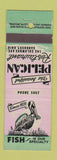 Matchbook Cover - Pelican Restaurant Sandusky OH feature
