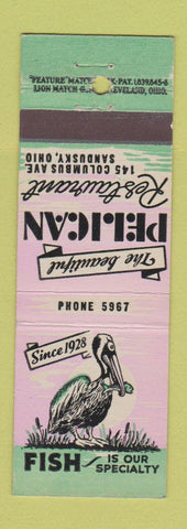 Matchbook Cover - Pelican Restaurant Sandusky OH feature