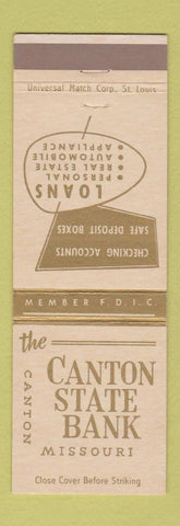 Matchbook Cover - Canton State Bank Canton MO