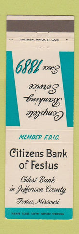 Matchbook Cover - Citizens Bank of Festus MO