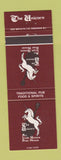 Matchbook Cover - The Uniform Irish Rovers Free House Calgary AB Toronto ON