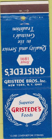 Matchbook Cover - Gristedes Foods New York City