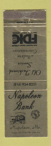 Matchbook Cover - Napoleon Bank MO WEAR