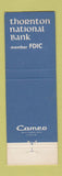 Matchbook Cover - Thornton National Bank Nevada MO WEAR