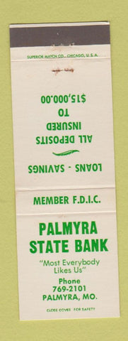 Matchbook Cover - Palmyra State Bank MO