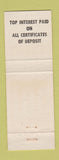 Matchbook Cover - Palmyra State Bank MO