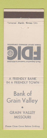 Matchbook Cover - Bank of Grain Valley MO