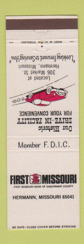 Matchbook Cover - First Missouir Bank Hermann MO