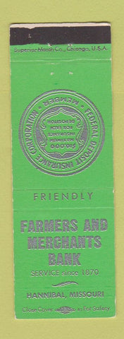 Matchbook Cover - Farmers and Merchants Bank Hannibal MO