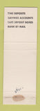 Matchbook Cover - Hopkins State Bank MO