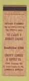Matchbook Cover - County Lumber and Supply St Louis MO