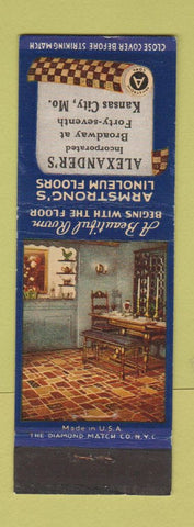 Matchbook Cover - Armstrong Linoleum Kansas City MO Alexander's