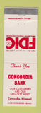 Matchbook Cover - Concordia Bank MO WEAR