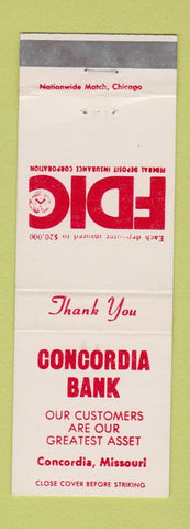 Matchbook Cover - Concordia Bank MO WEAR