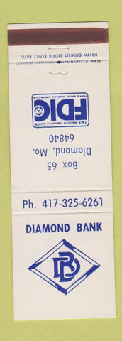 Matchbook Cover - Diamond Bank Diamond MO