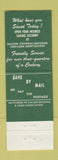 Matchbook Cover - Dalton Federal Savings and Loan Dalton GA