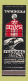 Matchbook Cover - Federal Savings and Loan South Portland ME eagle
