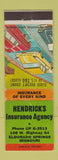 Matchbook Cover - Hendricks Insurance Agency Eldorado Springs MO