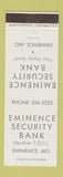 Matchbook Cover - Eminence Security Bank MO