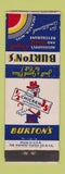 Matchbook Cover - Burton's Fried Chicken Jackson MS WORN