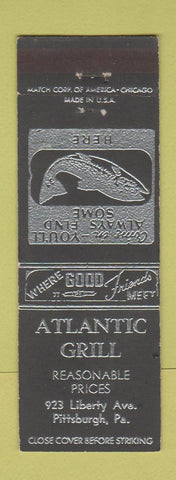 Matchbook Cover - Atlantic Grill Pittsburgh PA fish