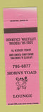 Matchbook Cover - Horny Toad Lounge Littleton Colorado