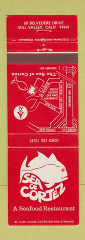 Matchbook Cover - Sea of Cortez Seafood Mill Valley CA fish