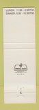 Matchbook Cover - Sea of Cortez Seafood Mill Valley CA fish