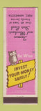 Matchbook Cover - Farmers and Merchants State Bank Pierz MN owl