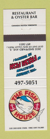 Matchbook Cover - The Fish House Restaurant Toronto ON