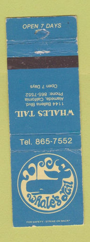 Matchbook Cover - Whale's Tail Alameda CA WORN