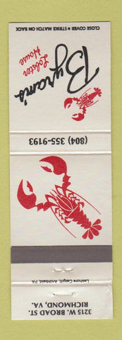 Matchbook Cover - Byram's Lobster House Richmond VA